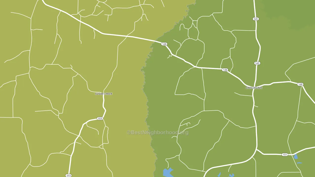 Sugarcreek, LA block-group voter-turnout map