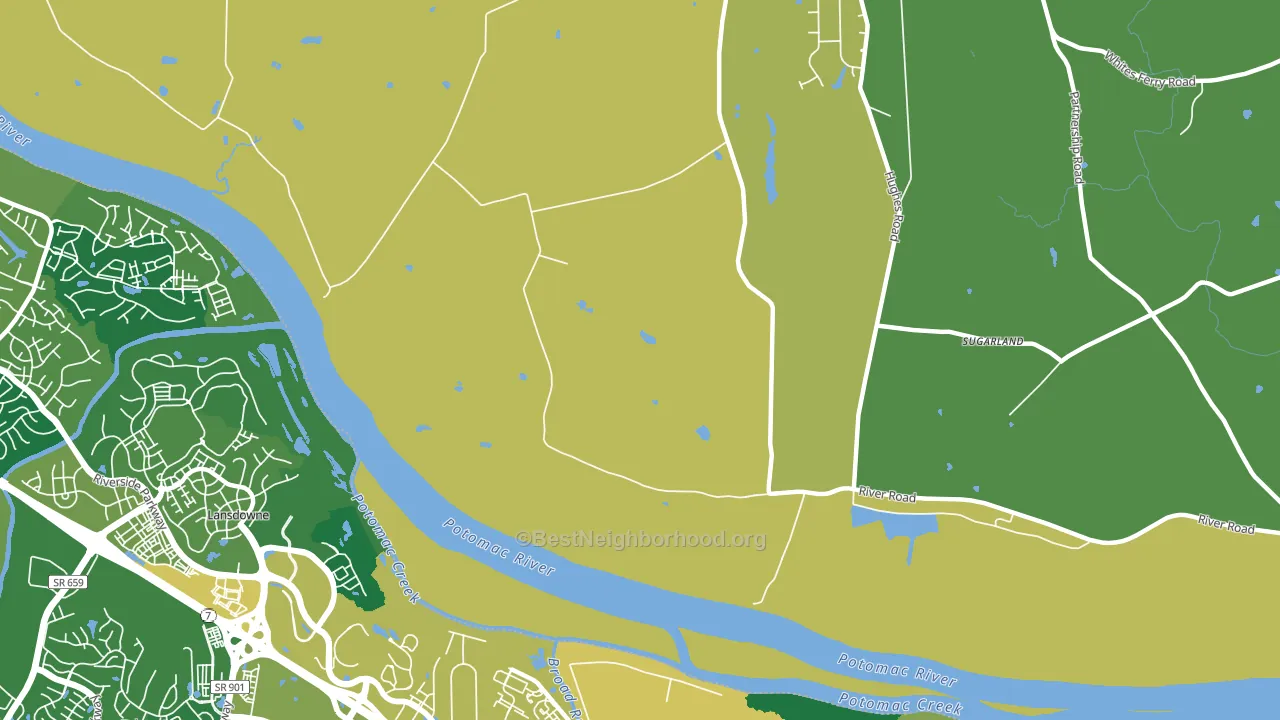 Sugarland, MD block-group voter-turnout map