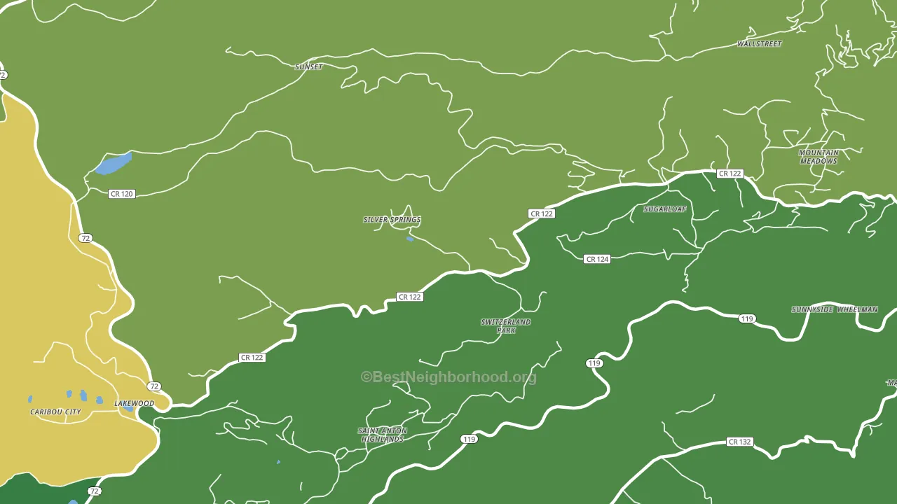 Sugarloaf, CO block-group voter-turnout map