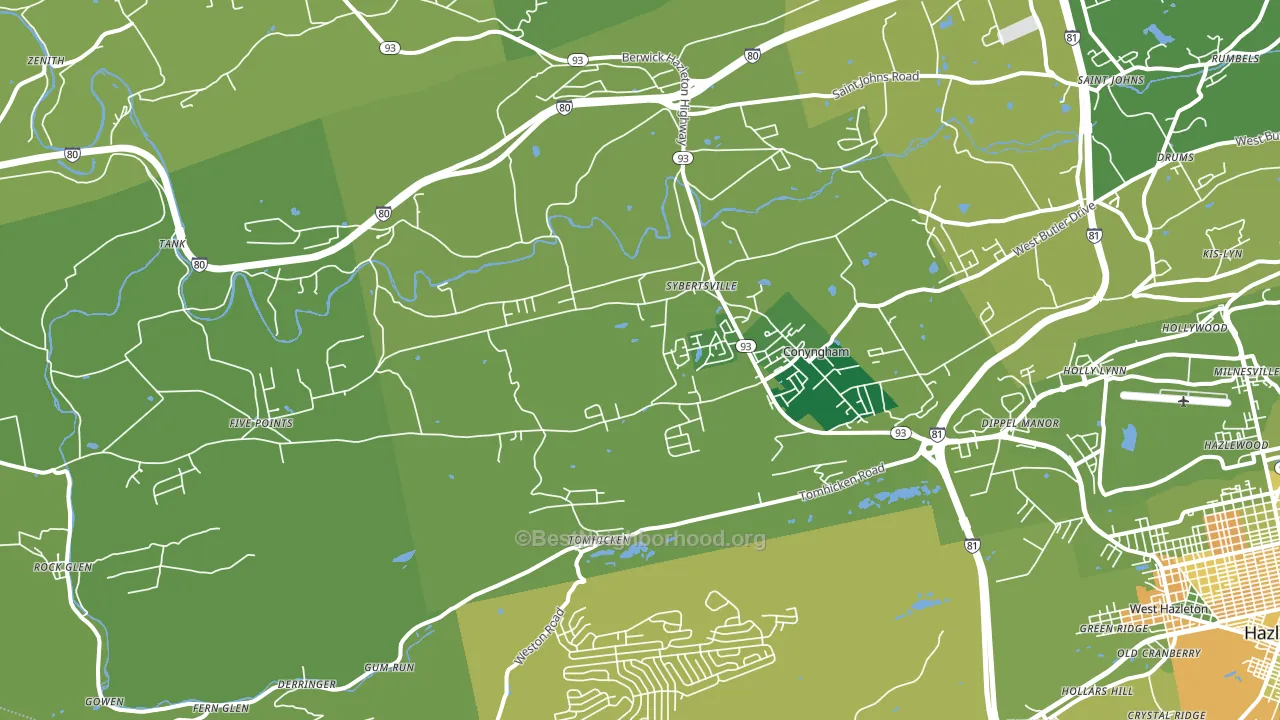 Sugarloaf, PA block-group voter-turnout map