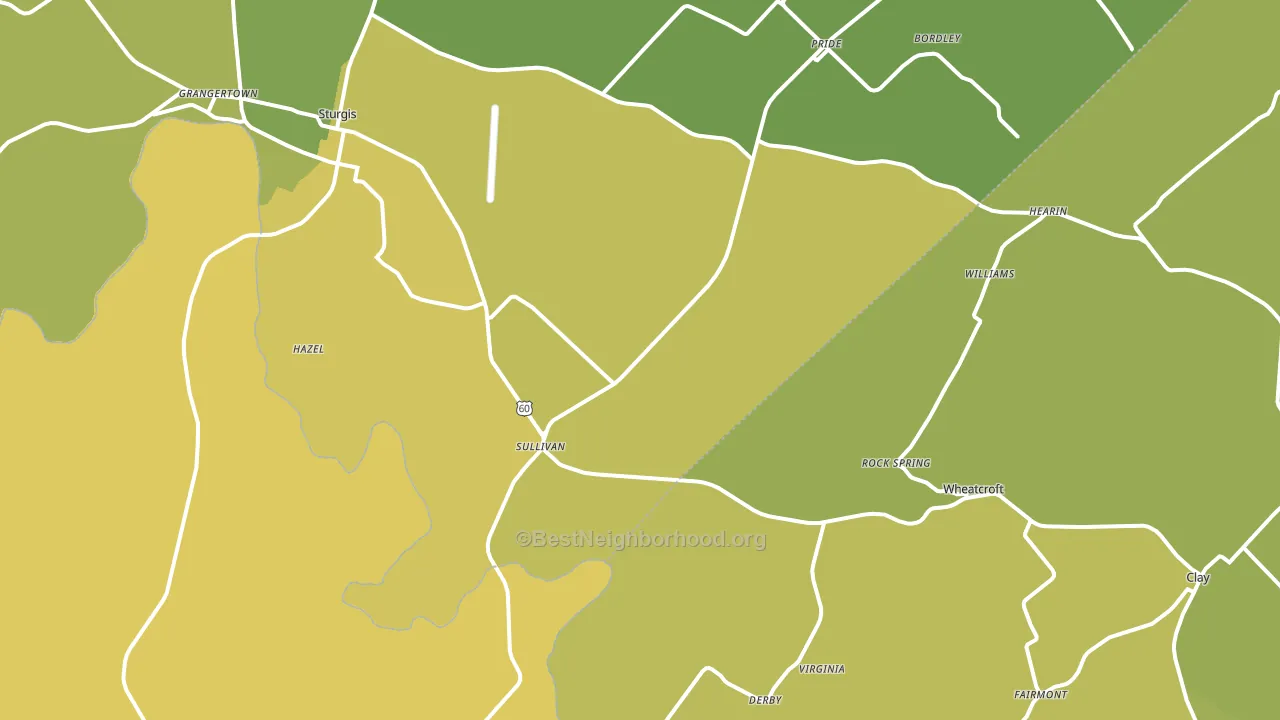 Sullivan, KY block-group voter-turnout map