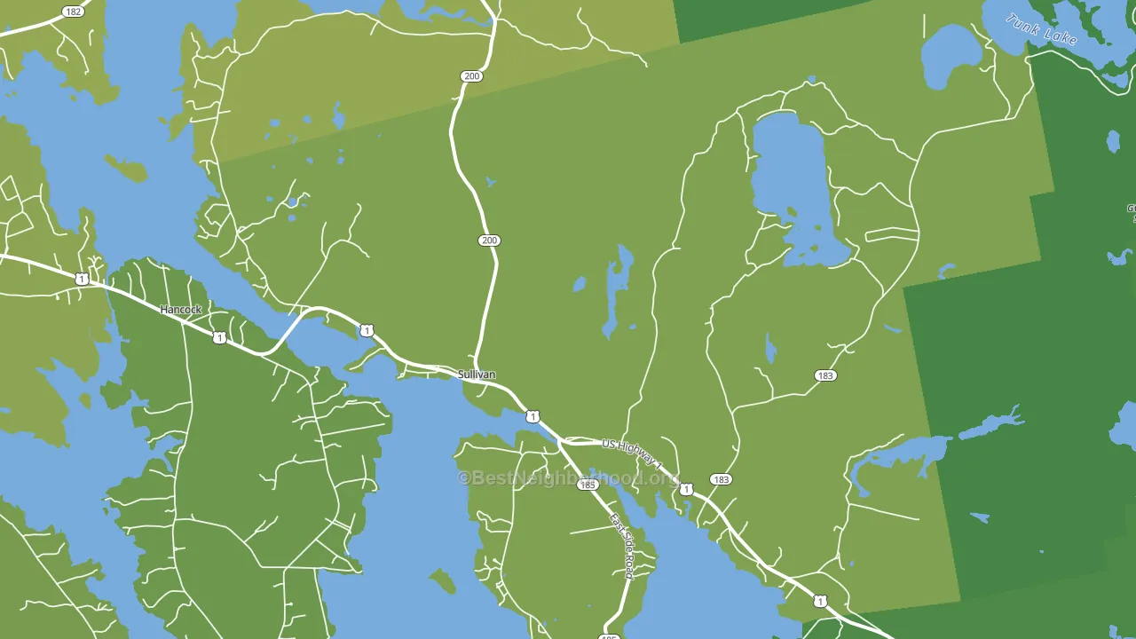 Sullivan, ME block-group voter-turnout map