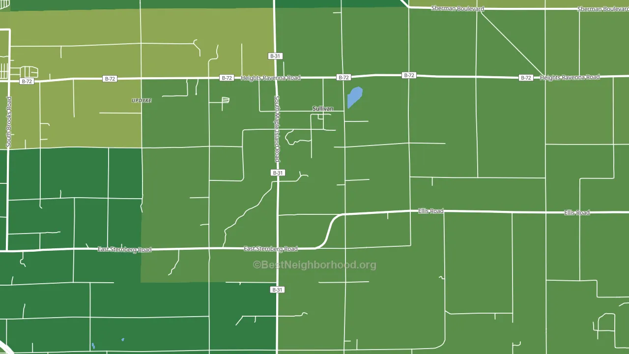 Sullivan, MI block-group voter-turnout map