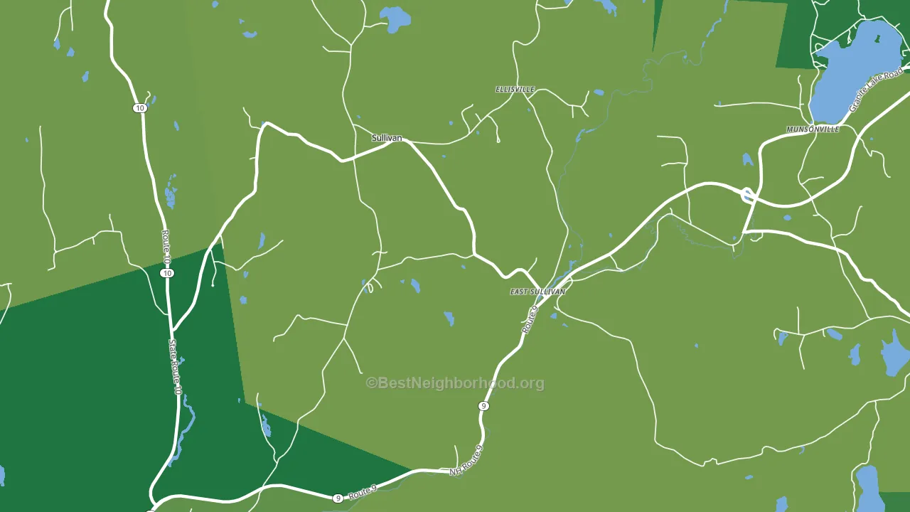 Sullivan, NH block-group voter-turnout map