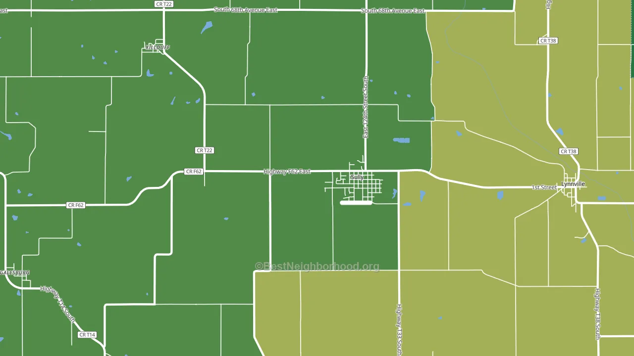 Sully, IA block-group voter-turnout map