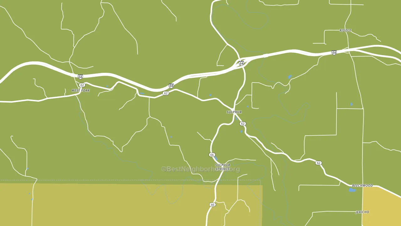 Sulphur, IN block-group voter-turnout map
