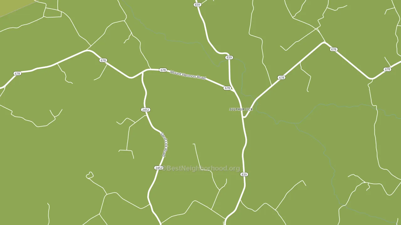 Sulphur Lick, KY block-group voter-turnout map