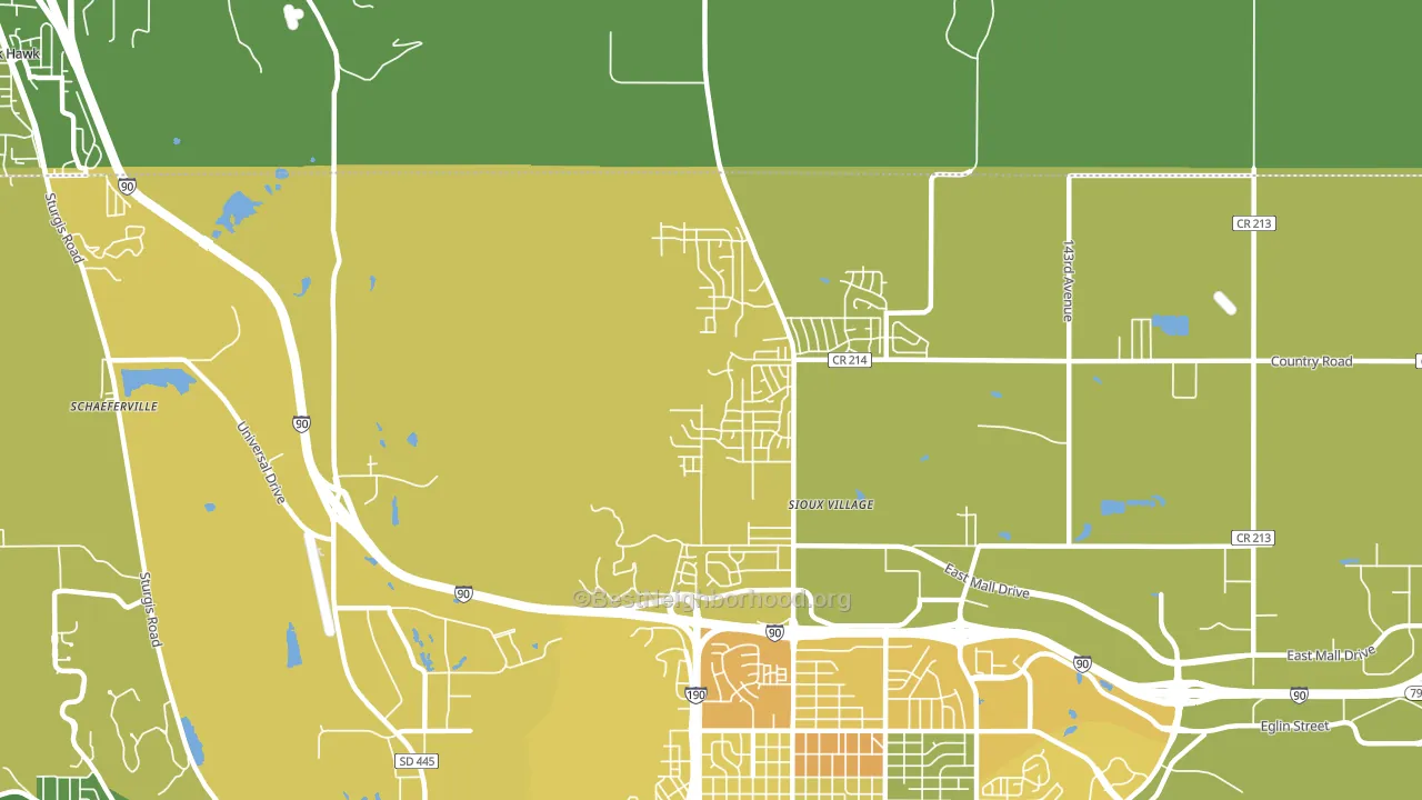 Sulphur, SD block-group voter-turnout map