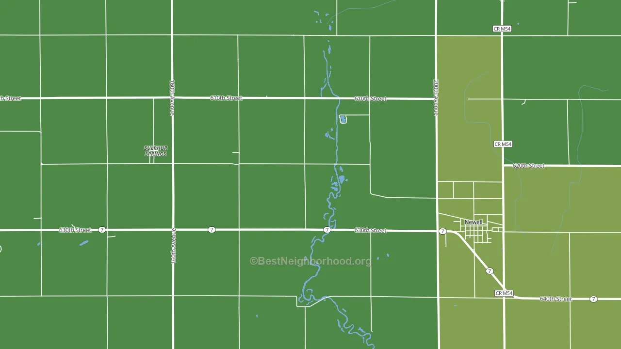 Sulphur Springs, IA block-group voter-turnout map