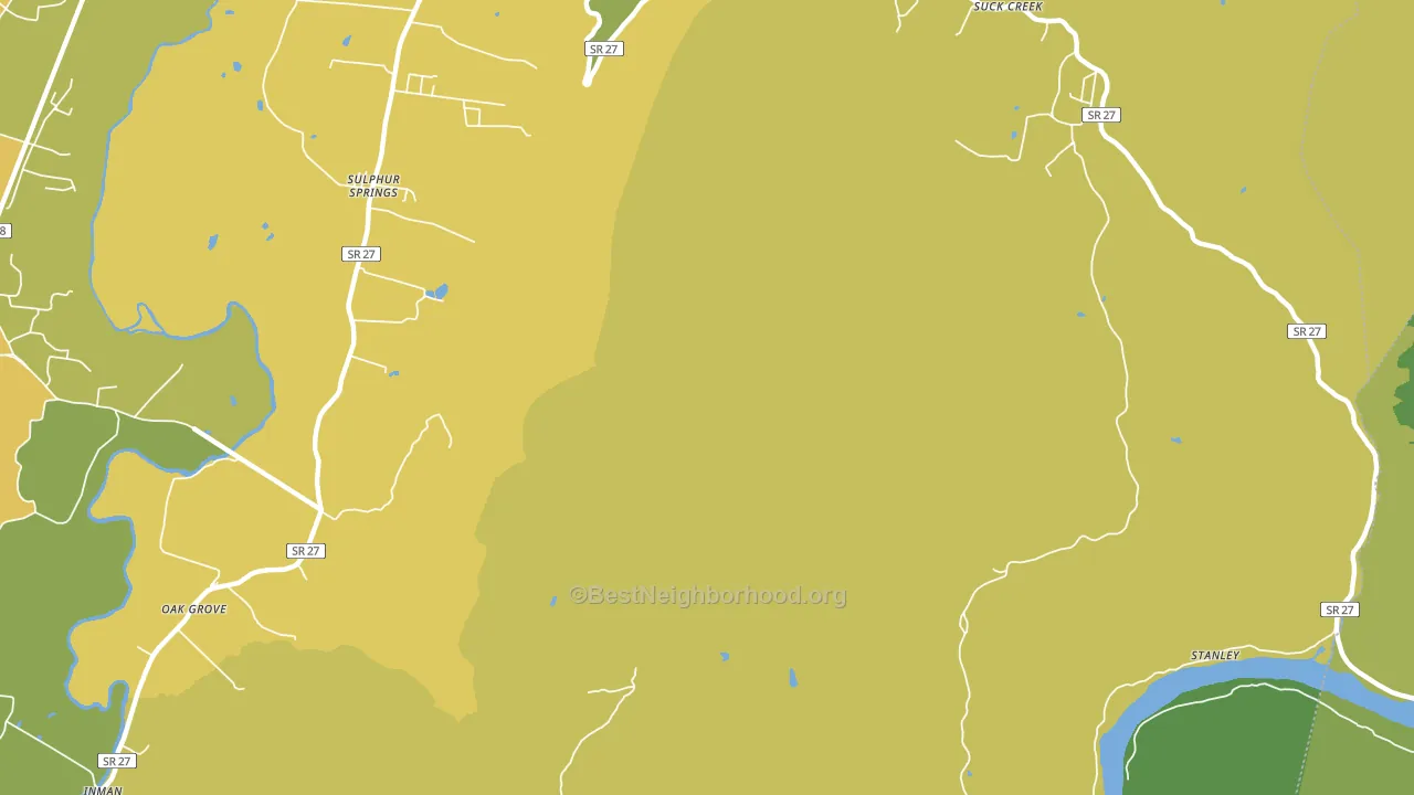 Sulphur Springs, TN block-group voter-turnout map