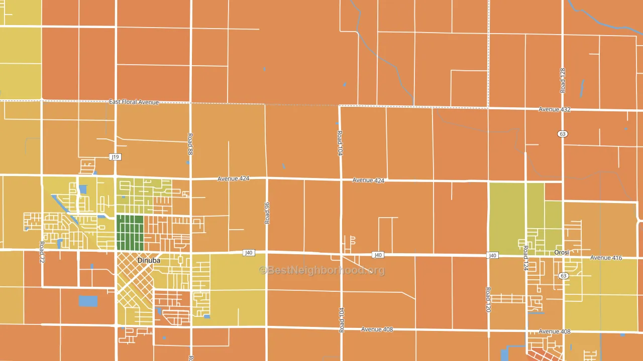 Sultana, CA block-group voter-turnout map