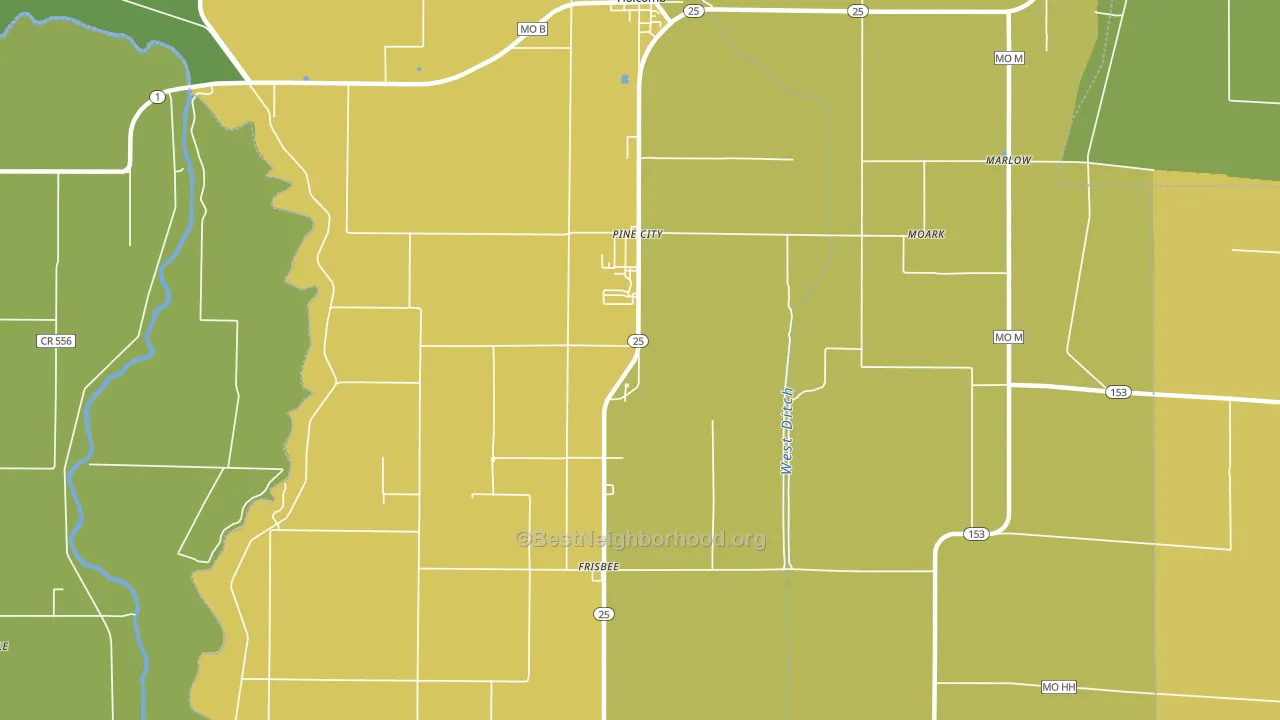Sumach, MO block-group voter-turnout map