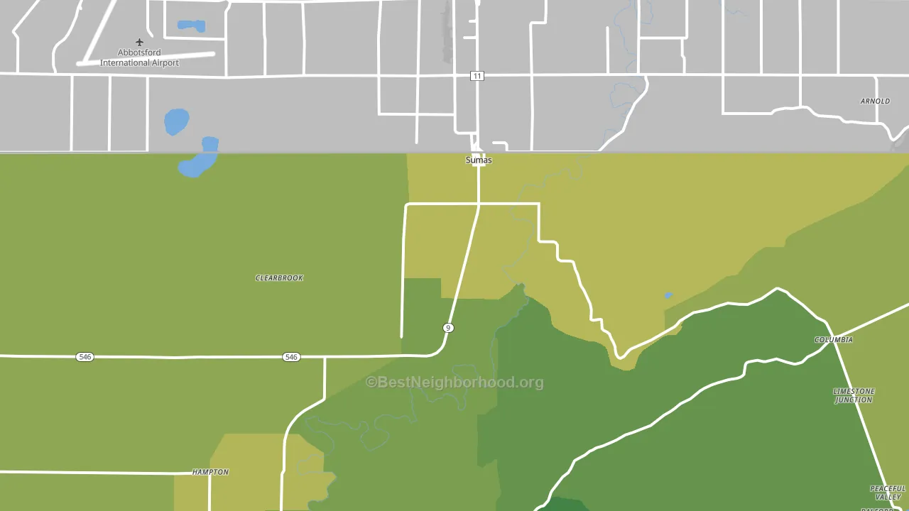 Sumas, WA block-group voter-turnout map