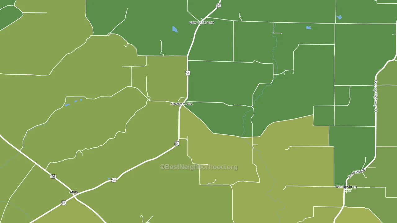 Summer Hill, IL block-group voter-turnout map