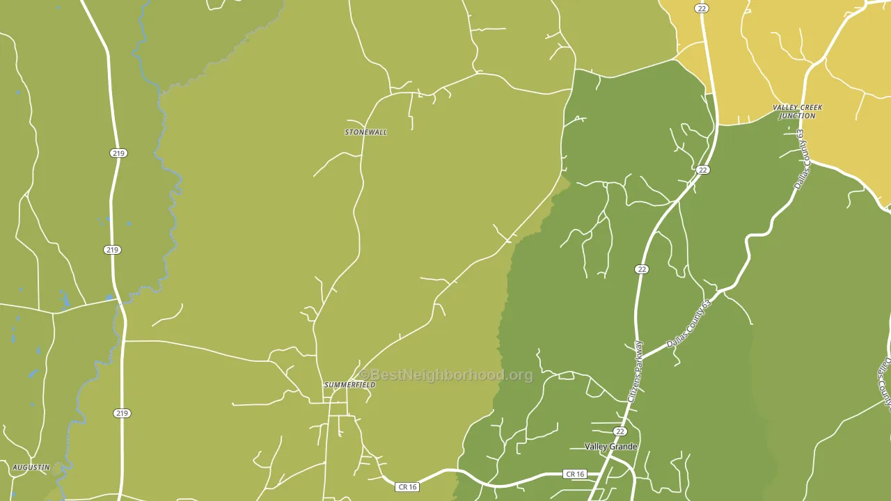 Summerfield, AL block-group voter-turnout map