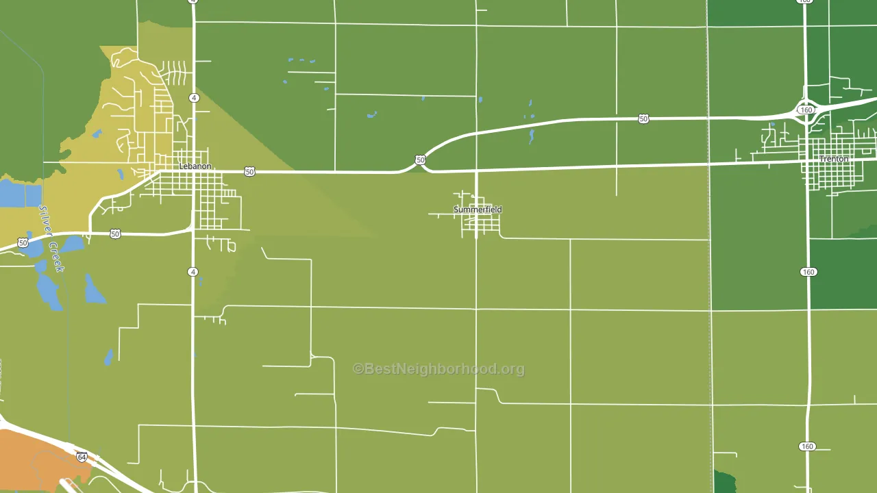 Summerfield, IL block-group voter-turnout map