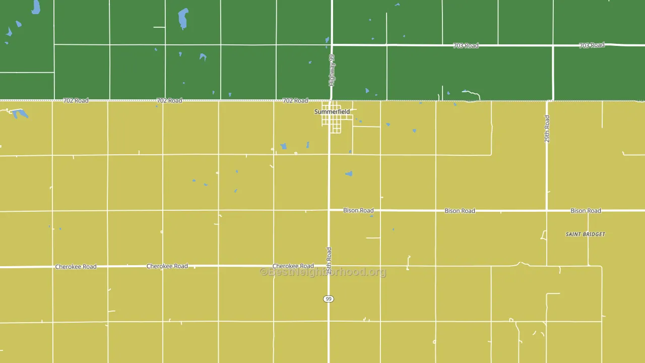 Summerfield, KS block-group voter-turnout map