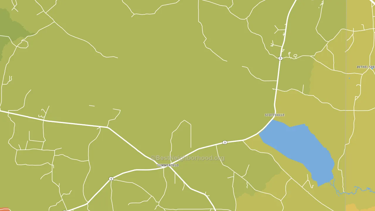 Summerfield, LA block-group voter-turnout map