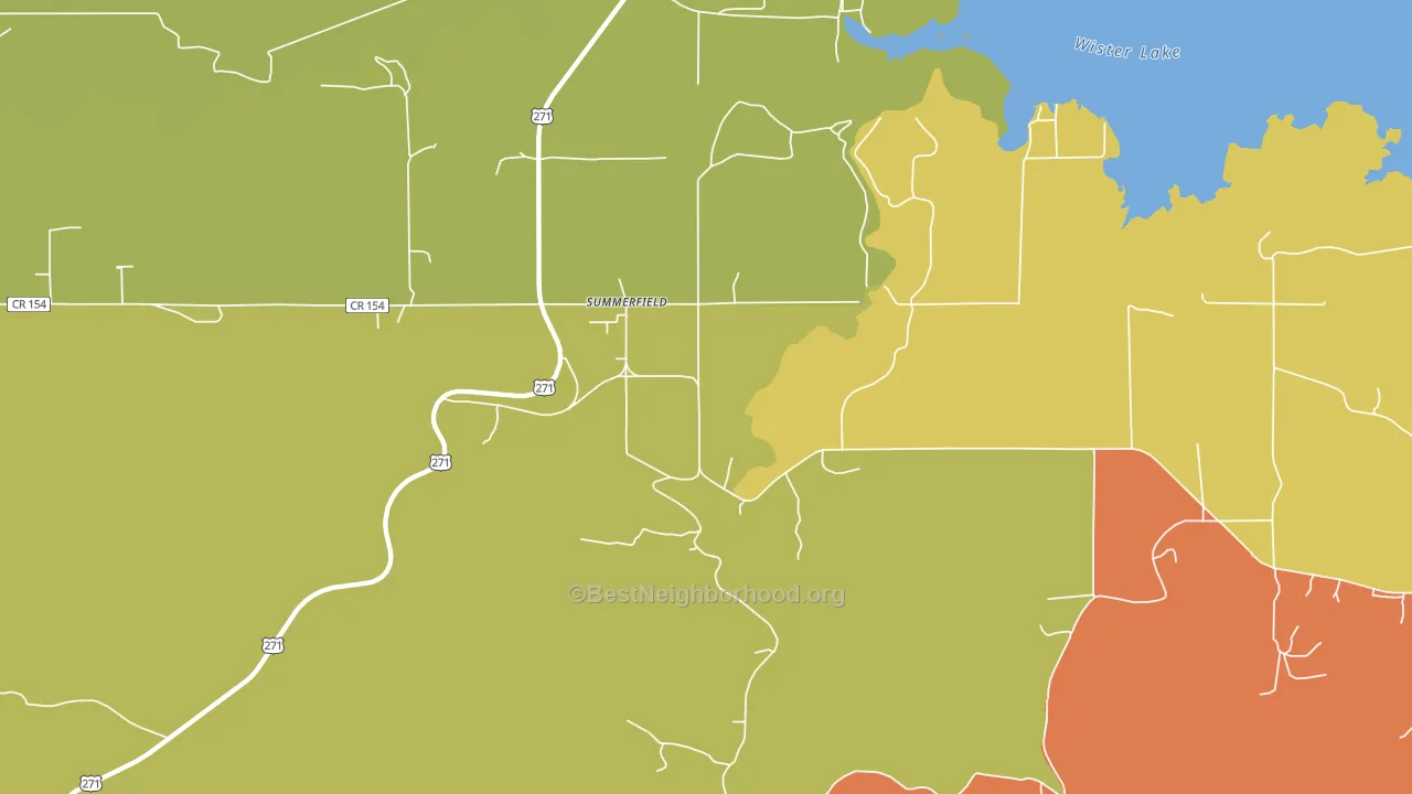 Summerfield, OK block-group voter-turnout map