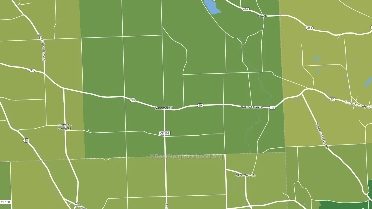Summerhill, NY block-group voter-turnout map