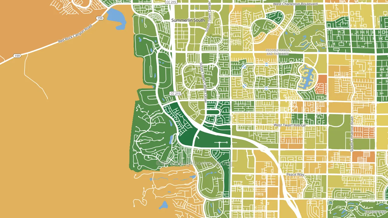 Summerlin South, NV block-group voter-turnout map