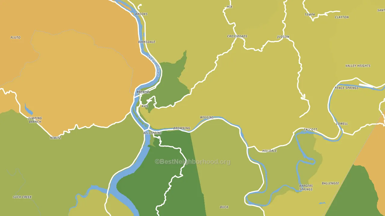 Summers County, WV block-group voter-turnout map