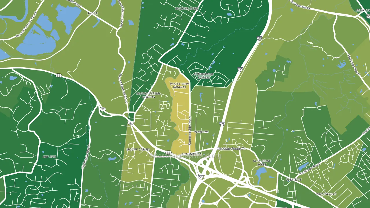 Summerside, Cincinnati, OH block-group voter-turnout map