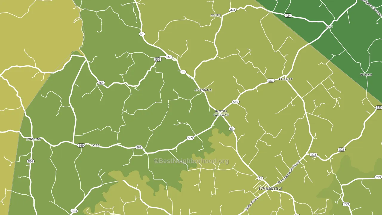 Summersville, KY block-group voter-turnout map