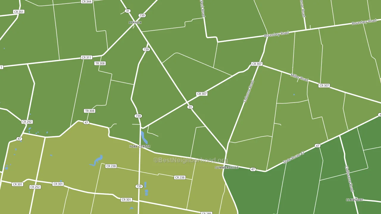 Summersville, OH block-group voter-turnout map