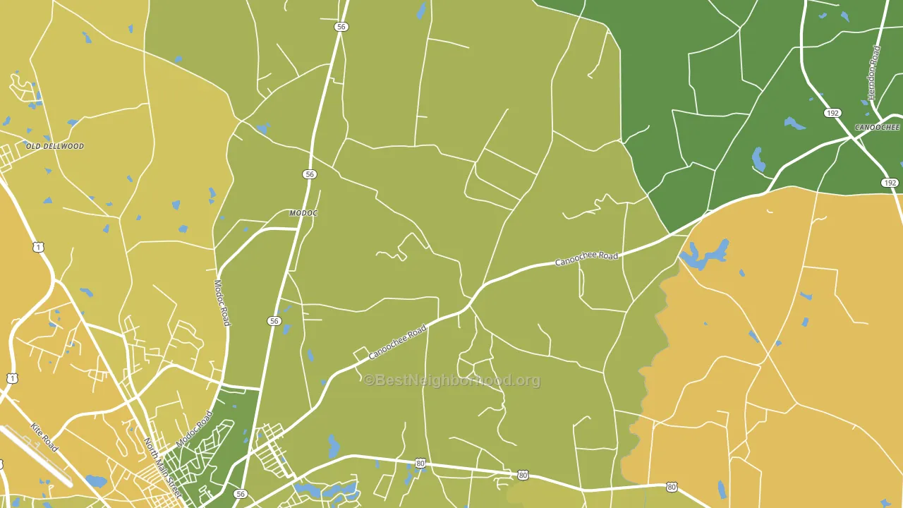 Summertown, GA block-group voter-turnout map