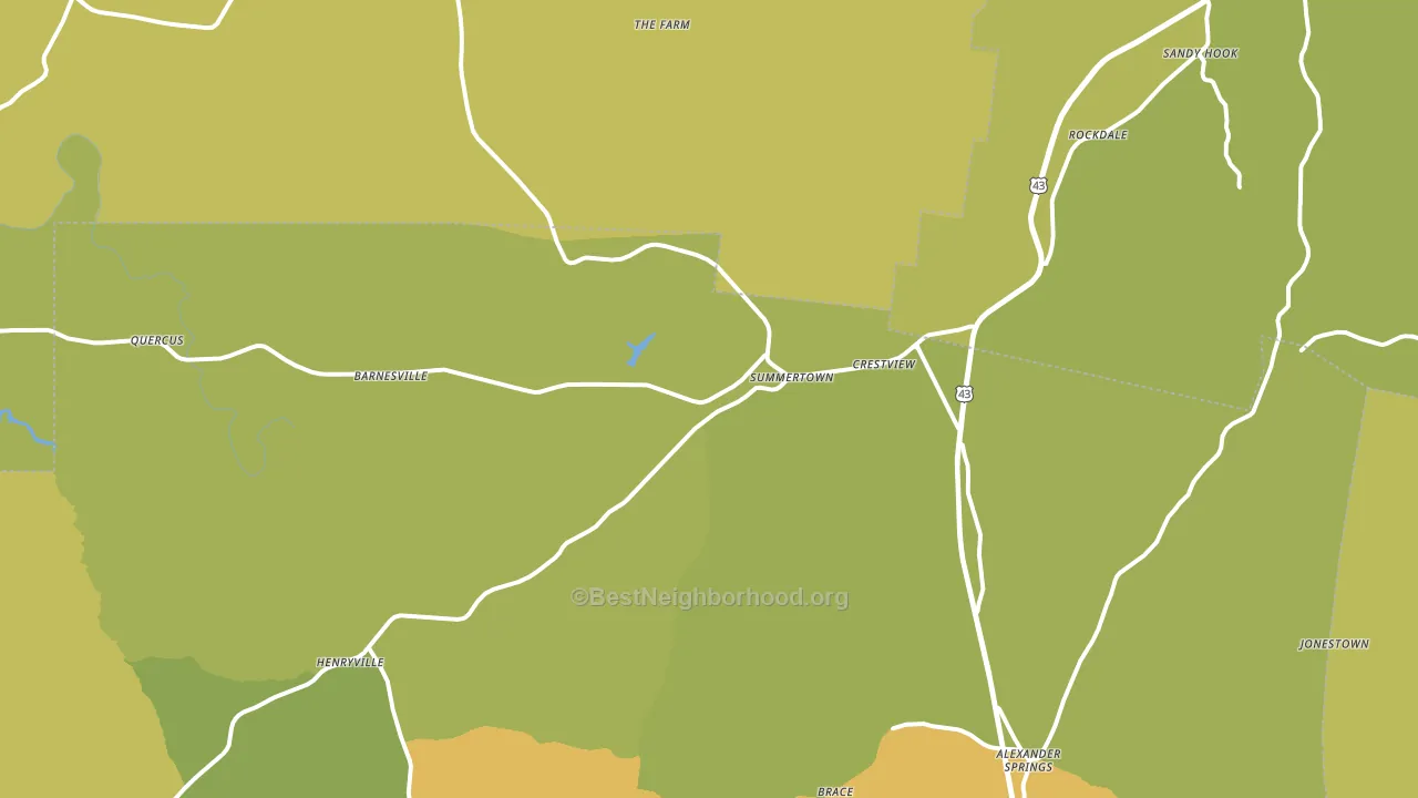 Summertown, TN block-group voter-turnout map