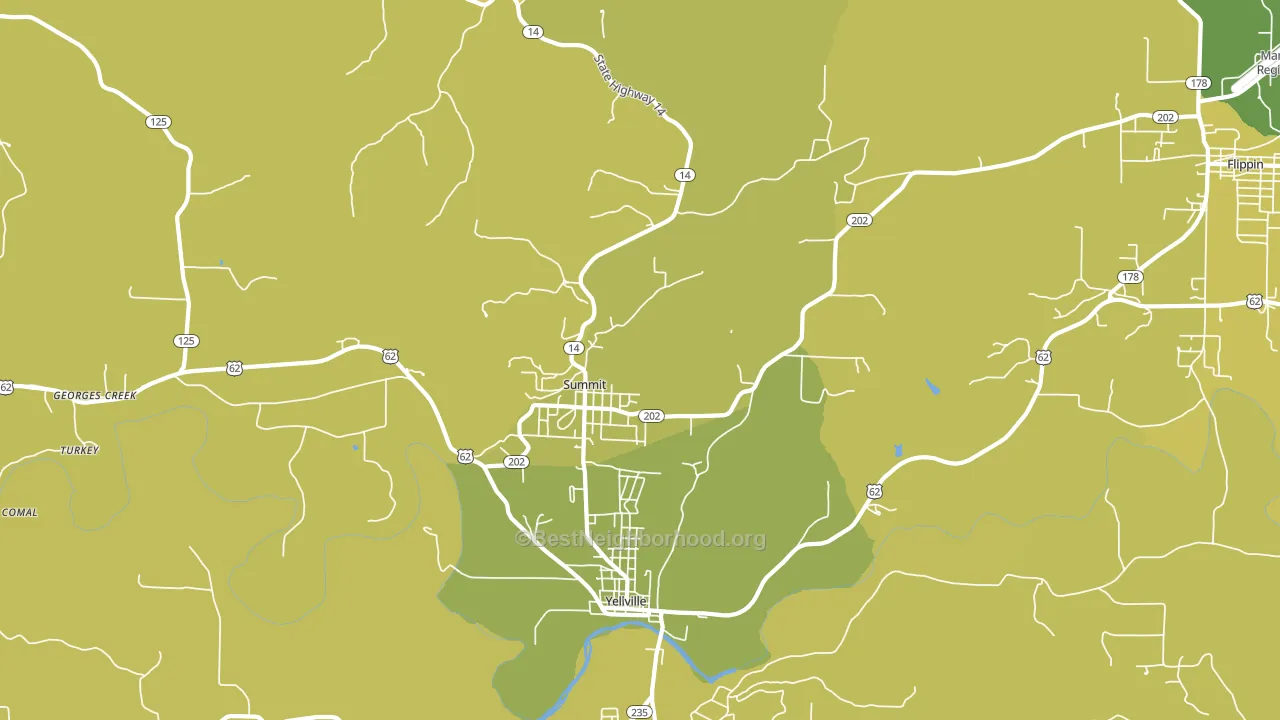 Summit, AR block-group voter-turnout map
