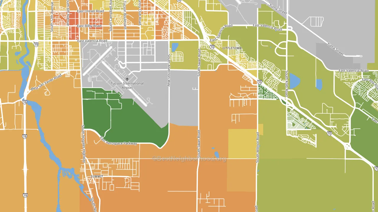 Summit, AZ block-group voter-turnout map