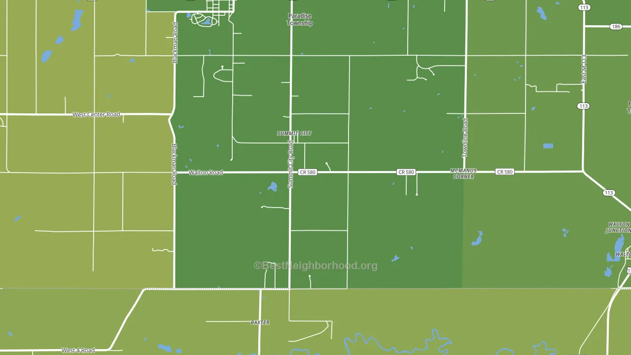 Summit City, MI block-group voter-turnout map
