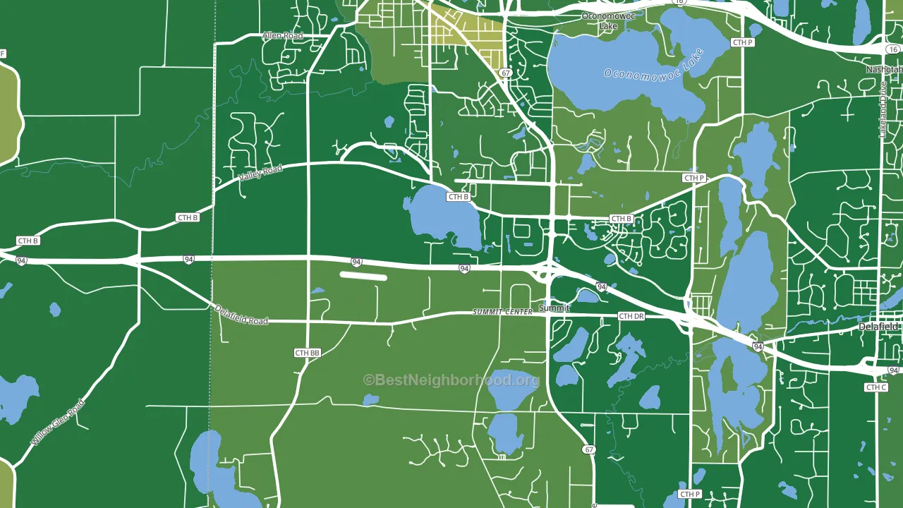 Summit Corners, WI block-group voter-turnout map