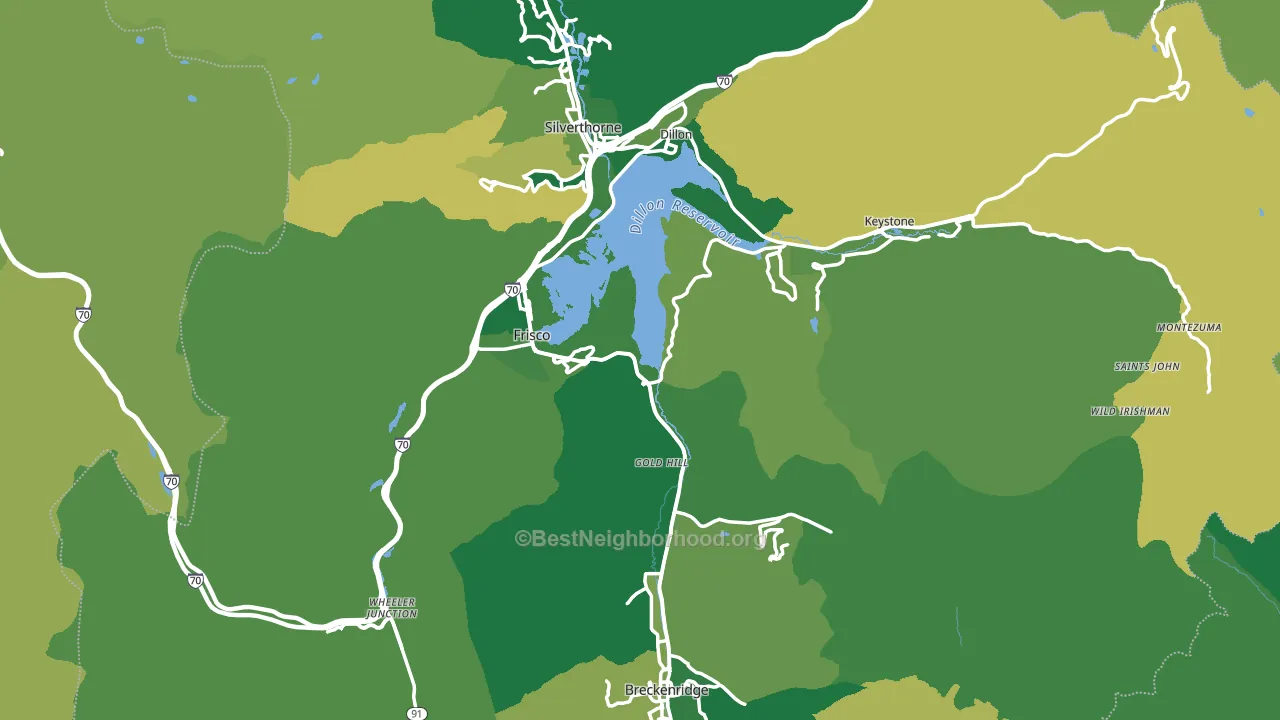 Summit County, CO block-group voter-turnout map