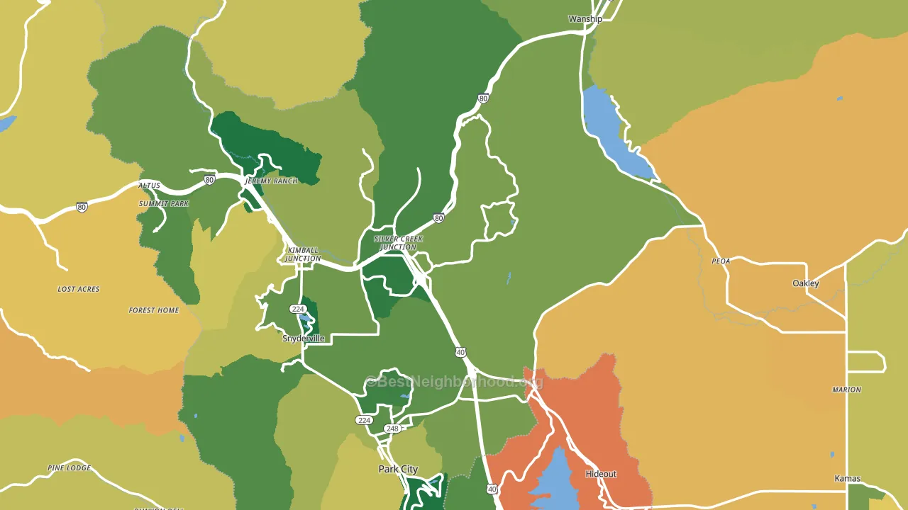 Summit County, UT block-group voter-turnout map
