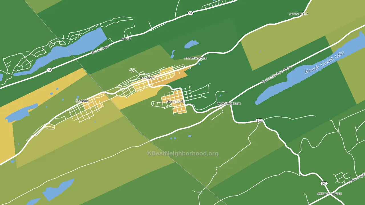 Summit Hill, PA block-group voter-turnout map
