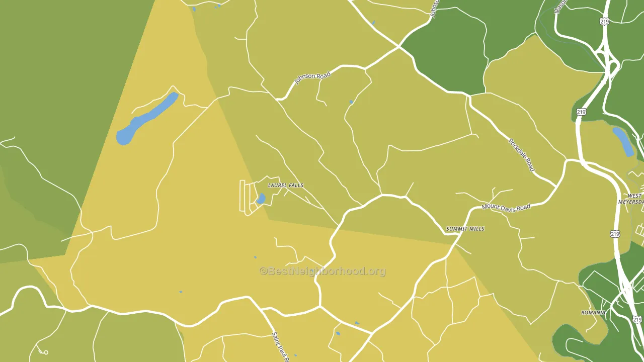 Summit Mills, PA block-group voter-turnout map