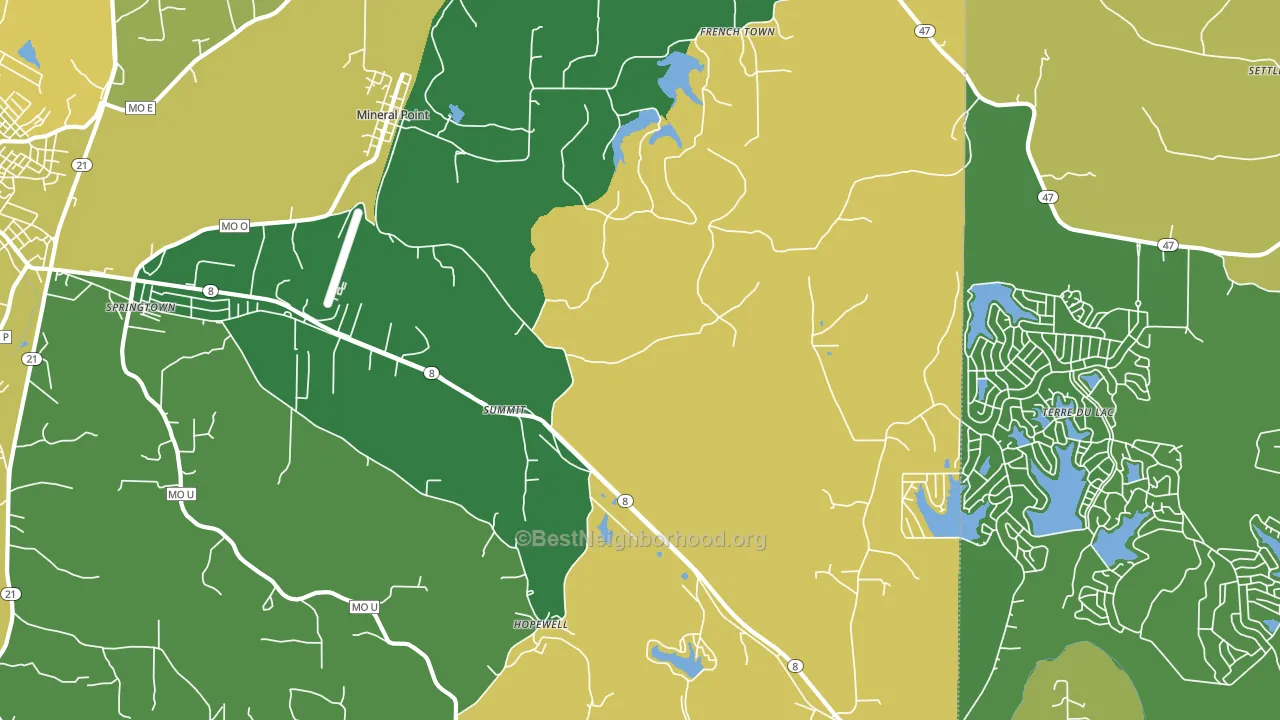 Summit, MO block-group voter-turnout map