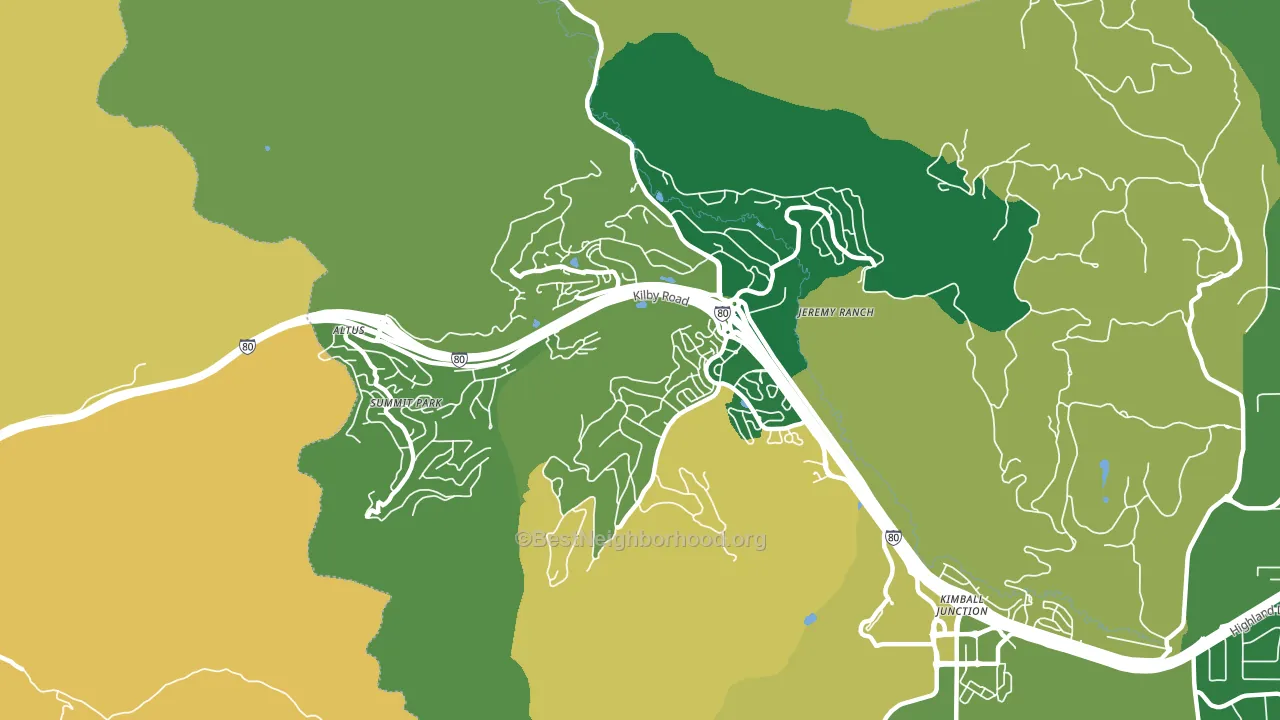 Summit Park, UT block-group voter-turnout map