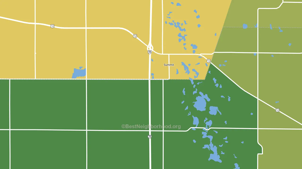 Summit, SD block-group voter-turnout map