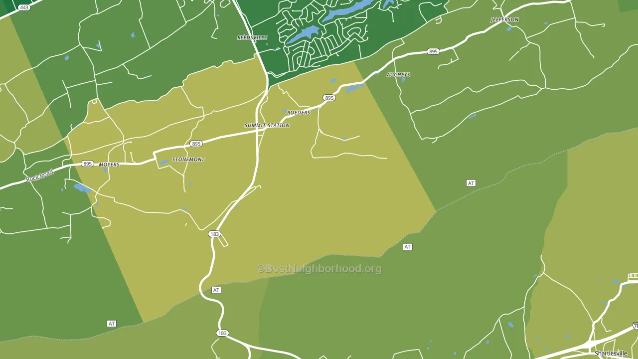 Summit Station, PA block-group voter-turnout map