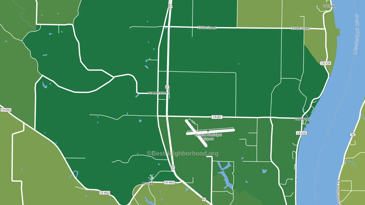 Summitville, IA block-group voter-turnout map