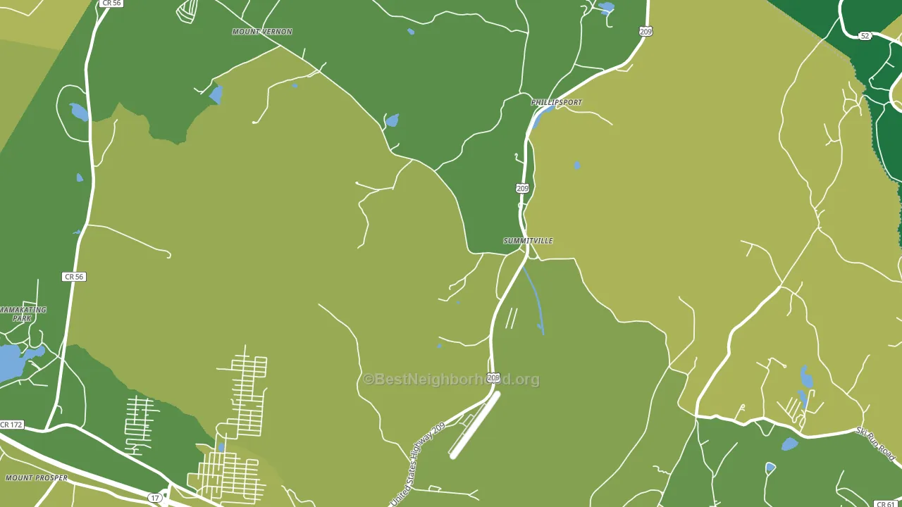 Summitville, NY block-group voter-turnout map
