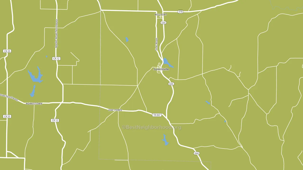 Summitville, OH block-group voter-turnout map