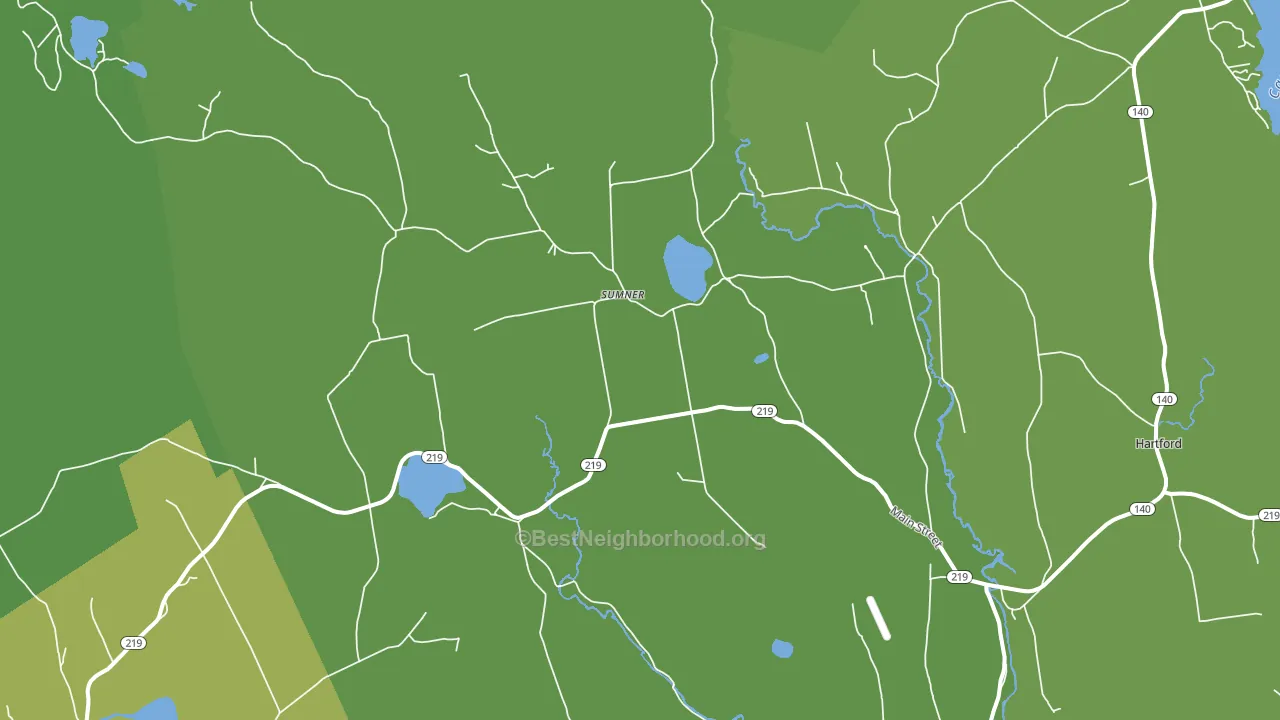Sumner, ME block-group voter-turnout map
