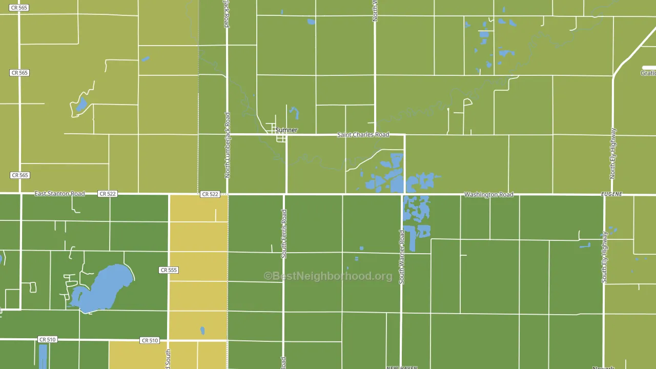 Sumner, MI block-group voter-turnout map