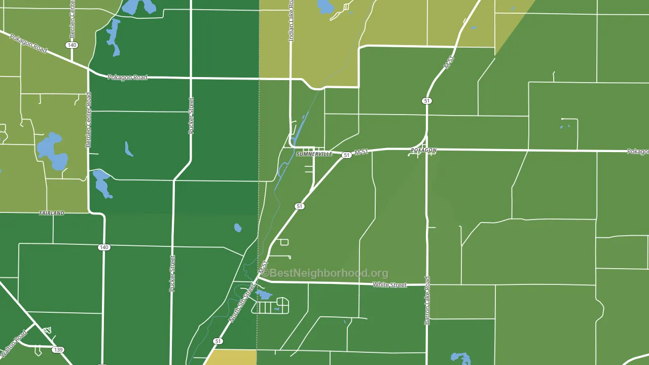 Sumnerville, MI block-group voter-turnout map