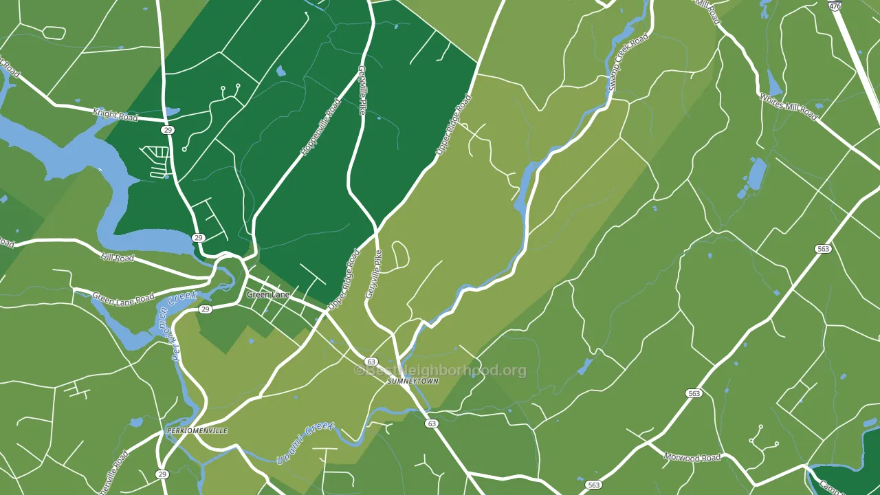 Sumneytown, PA block-group voter-turnout map